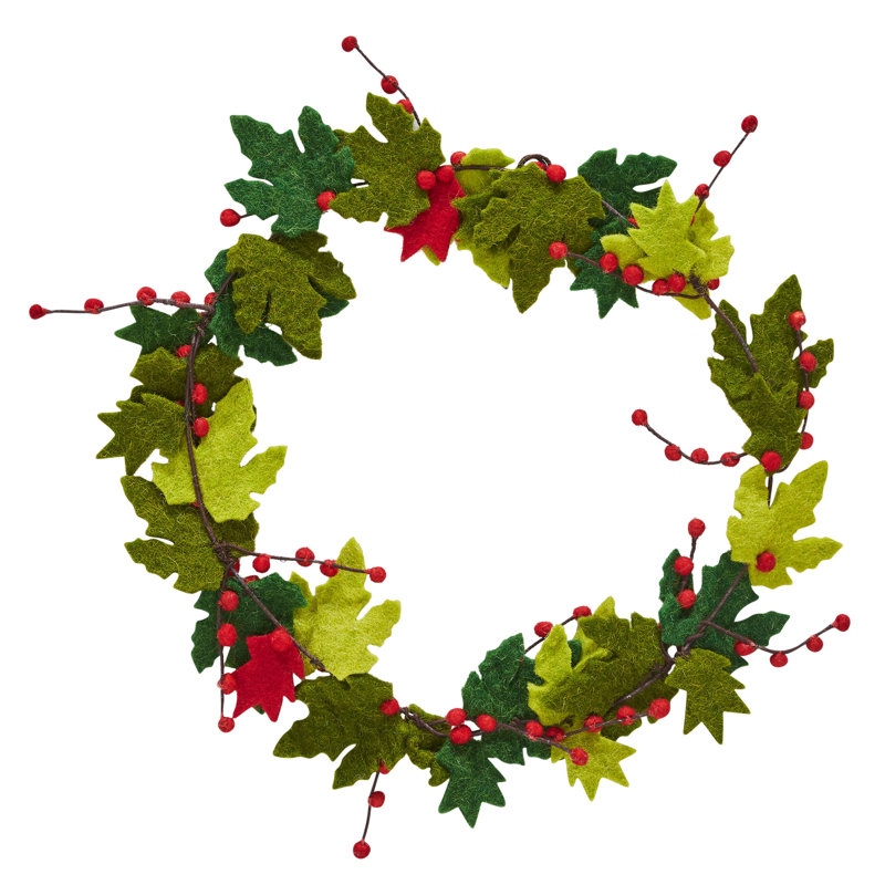 Wool Felt Berries Wreath