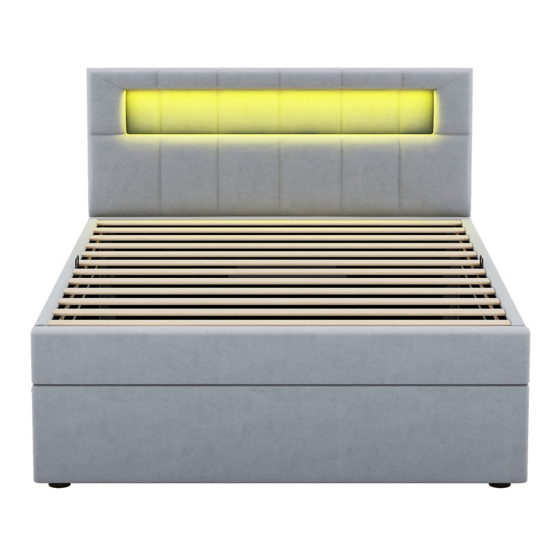 Dazha Upholstered Ottoman Storage Bed, Grey