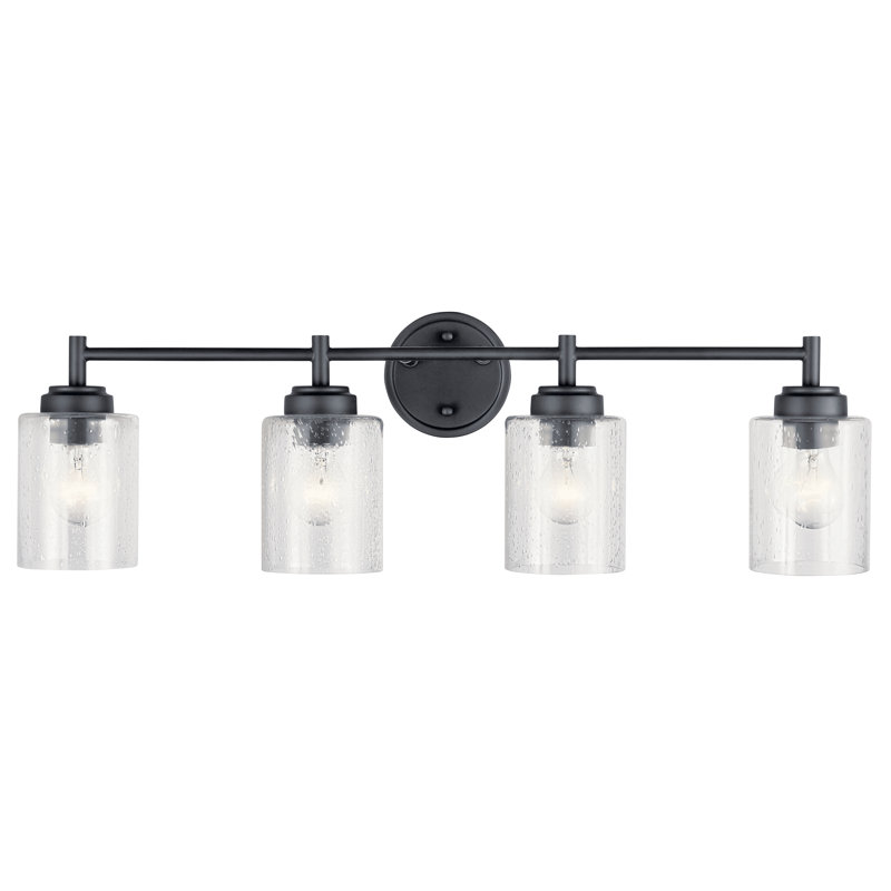 Winslow 4-Light Contemporary Vanity Light, Satin Black