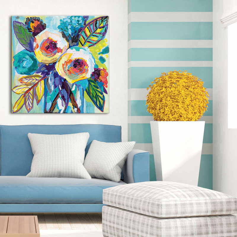 Bahamas Morning - Peinture, H 18 po x l 18 po x P 1 po, Toile tendue
