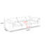 Coussin modulaire blanc en polyester-1815200867