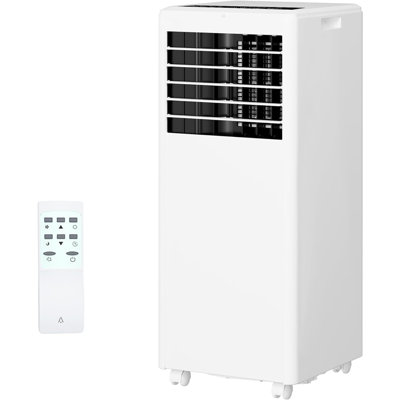 Climatiseur portatif 3 en 1 8 000 BTU - Déshumidificateur et ventilateur - Climatiseur silencieux avec télécommande, minuterie 24H, mode veille - Refroidit les pièces jusqu'à 350 pieds carrés - Ensemble de fenêtre
