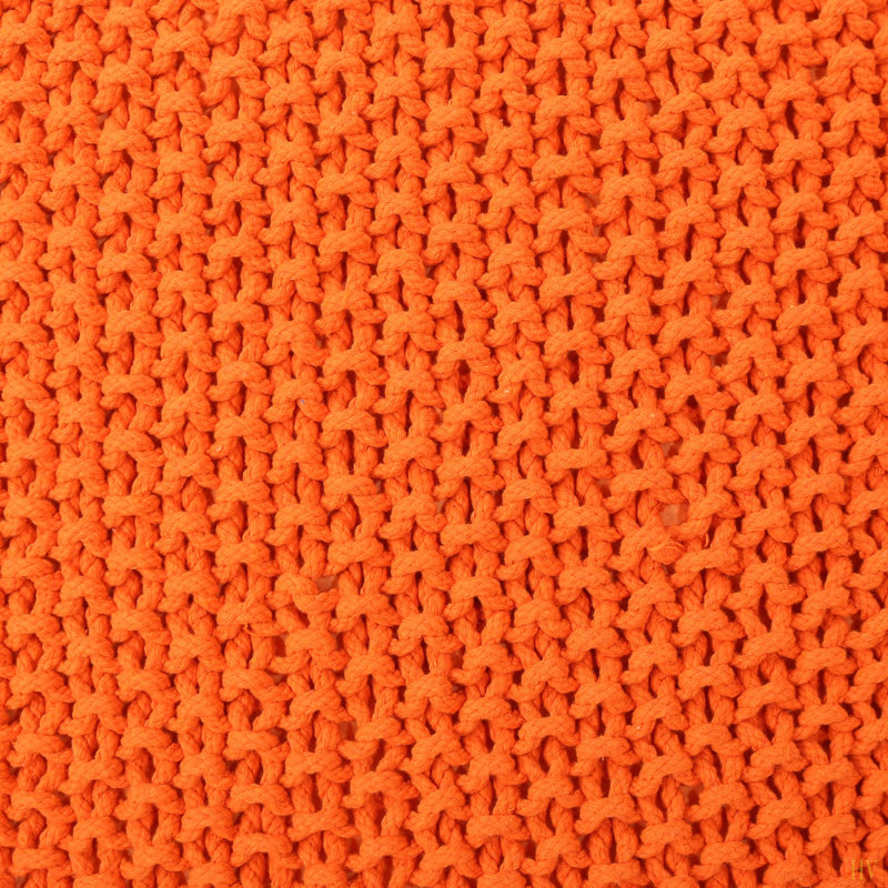 Pouf en coton Hollis, Orange