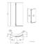 74mm W x 140mm H Frameless Tub Door with Clear Glass