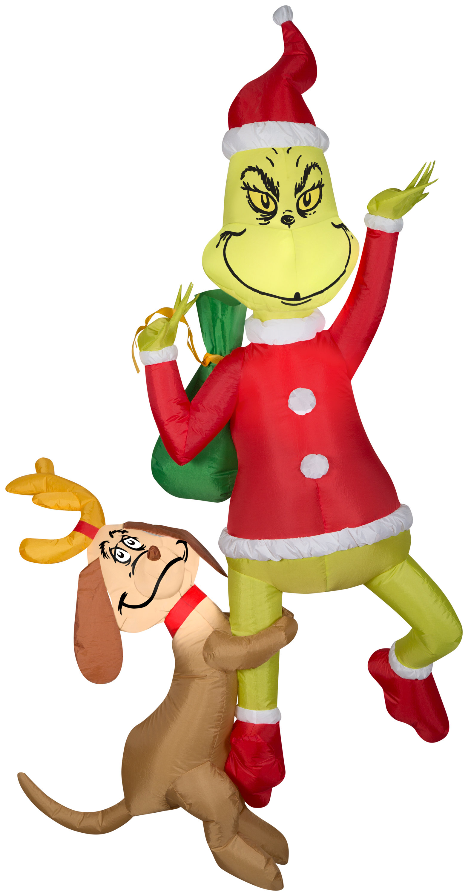 Gemmy Industries Airblown Hanging Grinch with Max Inflatable & Reviews ...