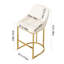 Upholstered Counter Stool with Metal Frame-1447945605