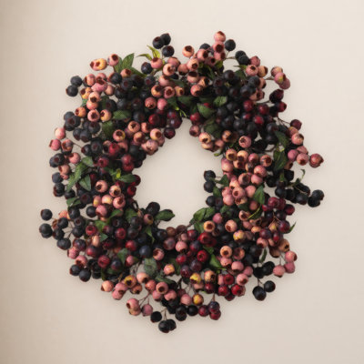 Thanksgiving Faux Berry Silk Wreath