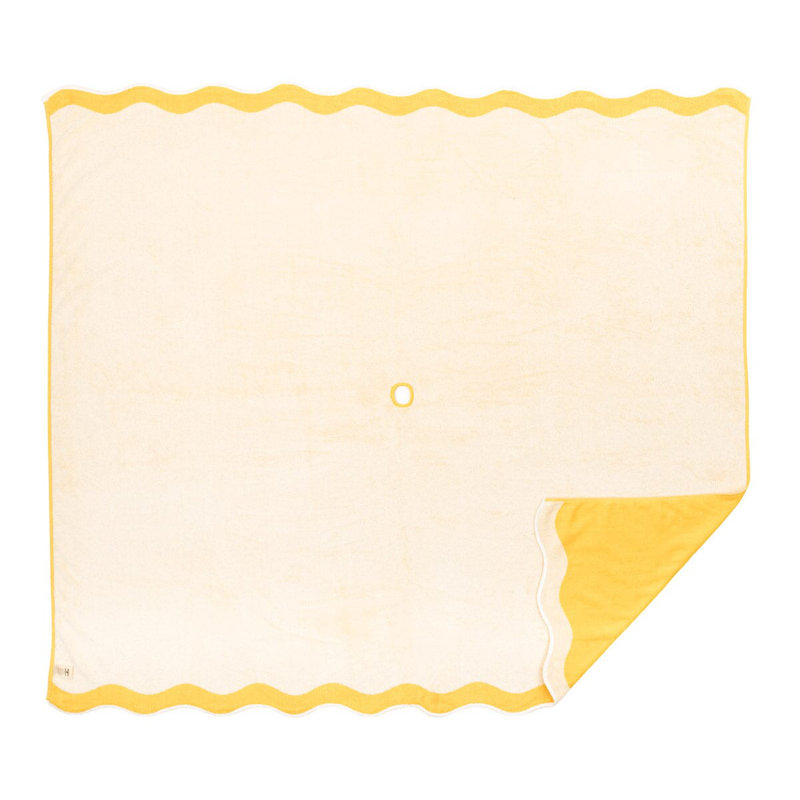Couverture de plage, Jaune / Blanc