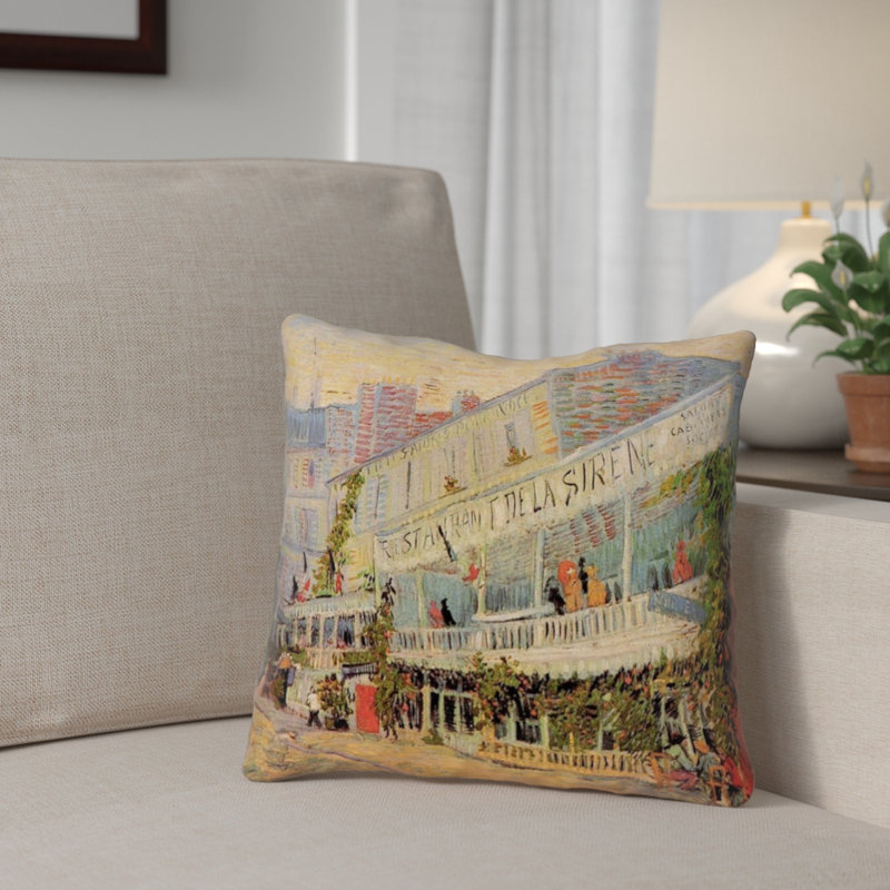 Coussin en lin Vincent Van Gogh, 14 po x 14 po