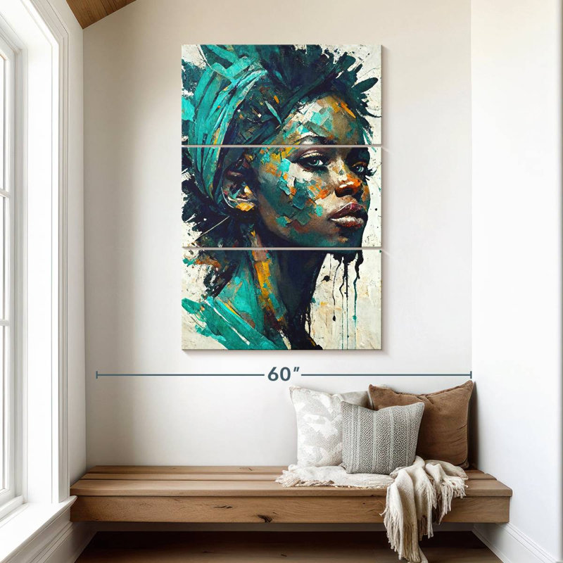 Leisha Golden Woman, 50" H x 32" W