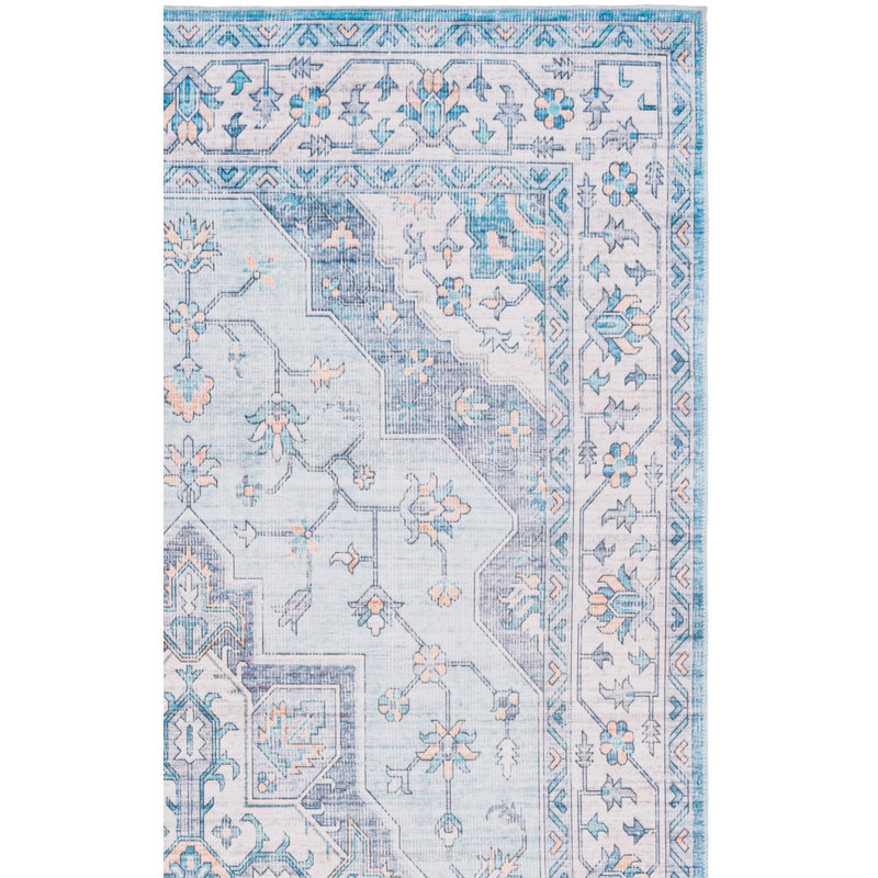 Tapis oriental lavable à la machine Bonifay, Carré 6 pi