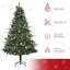 Arbre de Noël pin vert réaliste 5 pi 10 po