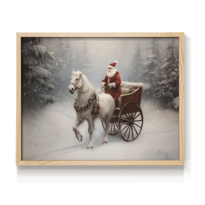 Art de Noël - CMXCI - Reproduction encadrée - Restickable, Naturel, H 11 po x l 14 po