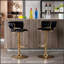 Ensemble de 2 tabourets de bar pivotants confortables avec repose-pieds chromé et hauteur réglable pour les cuisines et les bars modernes-323231637-323231633