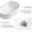 Oval Bathroom Sink Above Counter,19″ X 12″ White Porcelain Vessel Sink, Modern Vanity Bowl Sink, Art Ceramic Wash Basin