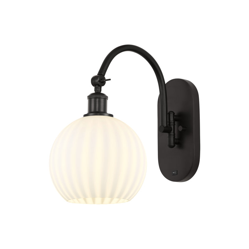 Applique murale 1 lumière Ballston, H 13,5 po x l 8 po x P 13,5 po, Bronze huilé