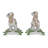 Stoneware Staffordshire Dog Bookends