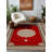 Sadie Collection Digital Print Cotton-Polyester Blend Rug – Red & Cream-976767686