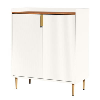 Teaire 31.6'' Modern Coffee Bar Cabinet with Wine Racks and Storage Drawer