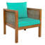 Ensemble de fauteuils d'extérieur confortables et verdoyants, chaise longue de patio avec coussins-134894707