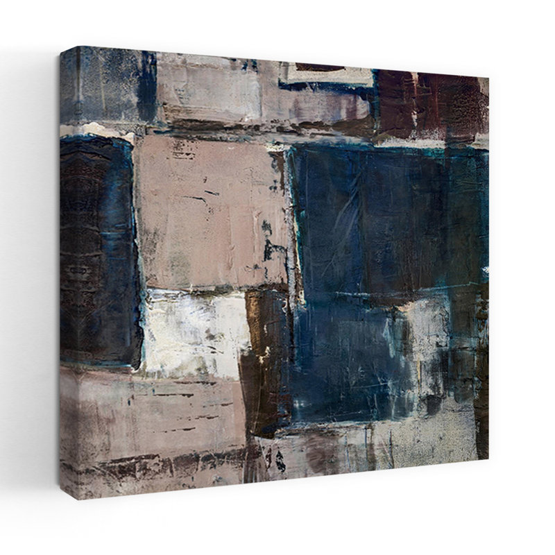 Winterfell, art contemporain abstrait, H 32 po x l 32 po