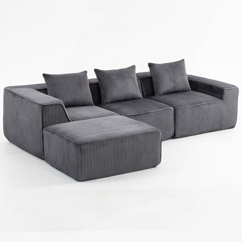 Canapé modulaire multi-personnes pouvant être combiné librement-33005-4, Gris
