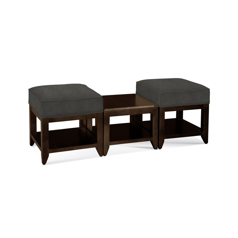 Elements Upholstered Cube Ottoman, Coffee, Oatmeal Crypton Performance; 0822-74