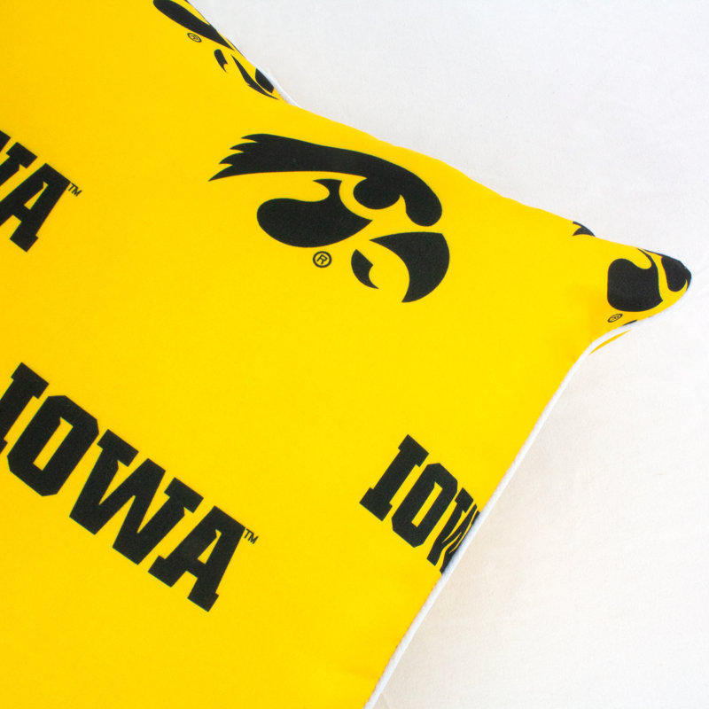 NCAA Square Pillow Cover & Insert, Lowa
