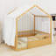 Lit Montessori au sol avec baldaquin, barrières de sécurité et porte pour des chambres d'enfants confortables et ludiques-73203130-73203132