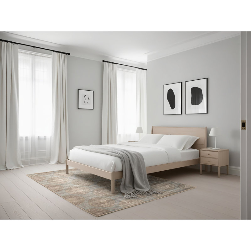 Tapis gris zone contemporaine, Rectangle 5 pi x 7 pi