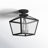 Ricardo Black 3 - Bulb Outdoor Semi Flush Mount