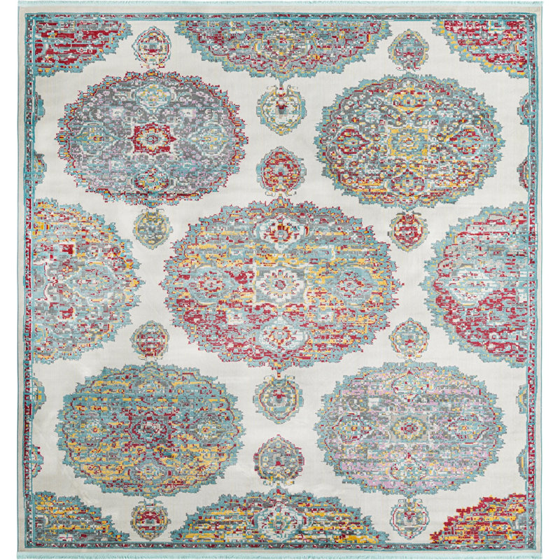 Floral Indoor Rug, Square 8'2"