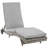 Outsunny Wicker Chaise Lounge Pool Chair, Outdoor PE Rattan Cushioned Patio Sun Lounger W/ 5-Level Adjustable Backrest & Wheels For Easy Movement, Cream White-951008056