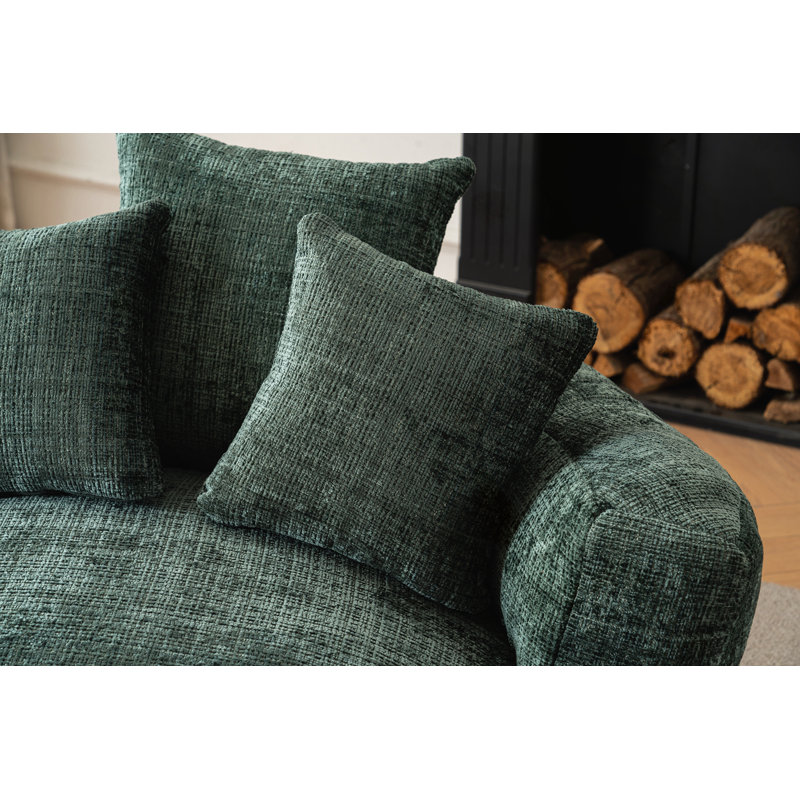 Canapé à billes avec housse Malott, Chenille verte