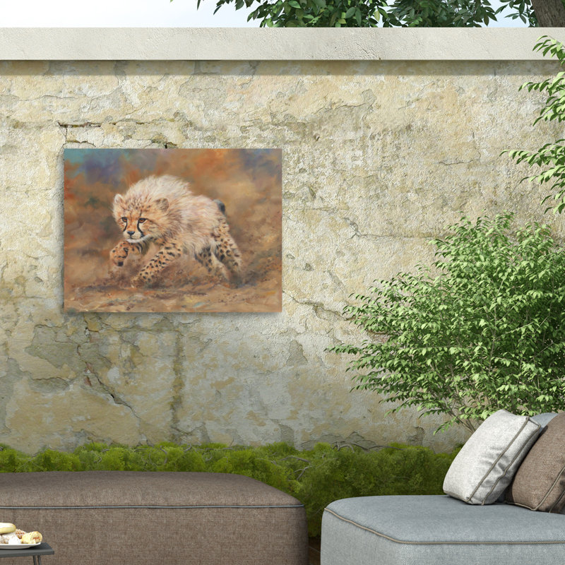 Toile extérieure finale David Stribble Cheetah Dust, H 24 po x l 32 po