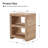 Boatwright 19" W Grass Rope End Table with Two Open Shelves