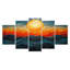 Sunrise - ensemble de décorations murales Op Art