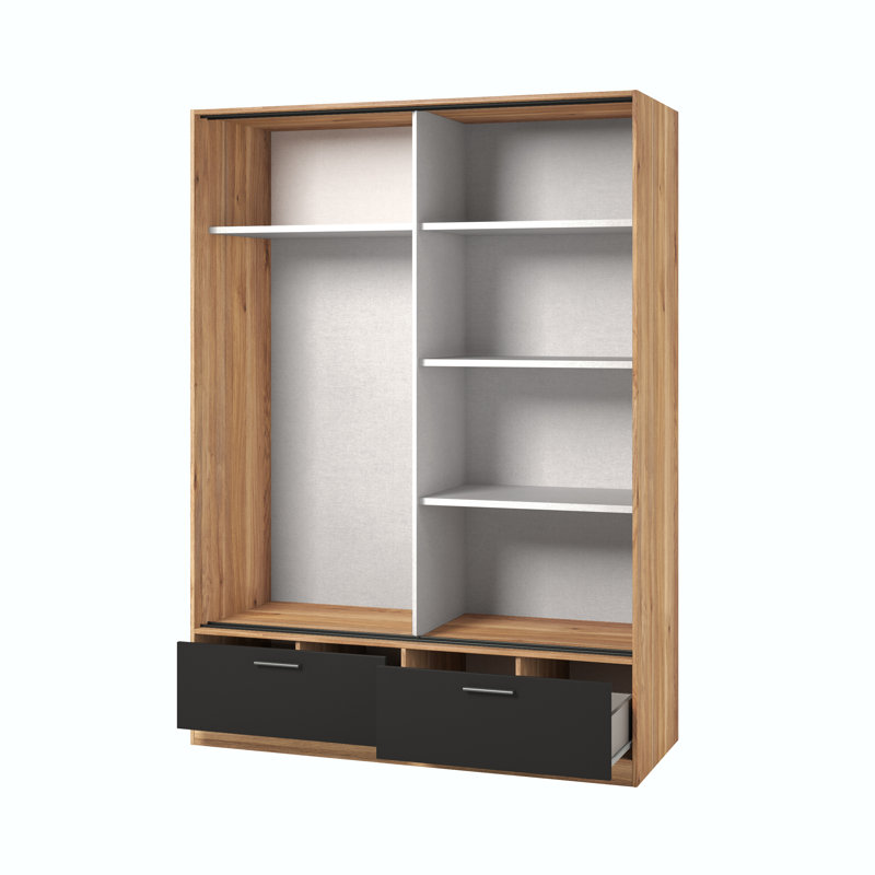 Gilmartin Manufactured Wood Wardrobe, 210cm H x 150cm W x 65cm D