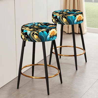 Art Deco Inspirations Paisley Pattern - Paisley Bar Stools Set Of 2