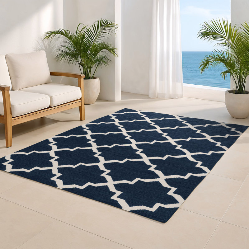 Tapis gris intérieur et extérieur Trellis, Rectangle 5 pi x 7 pi