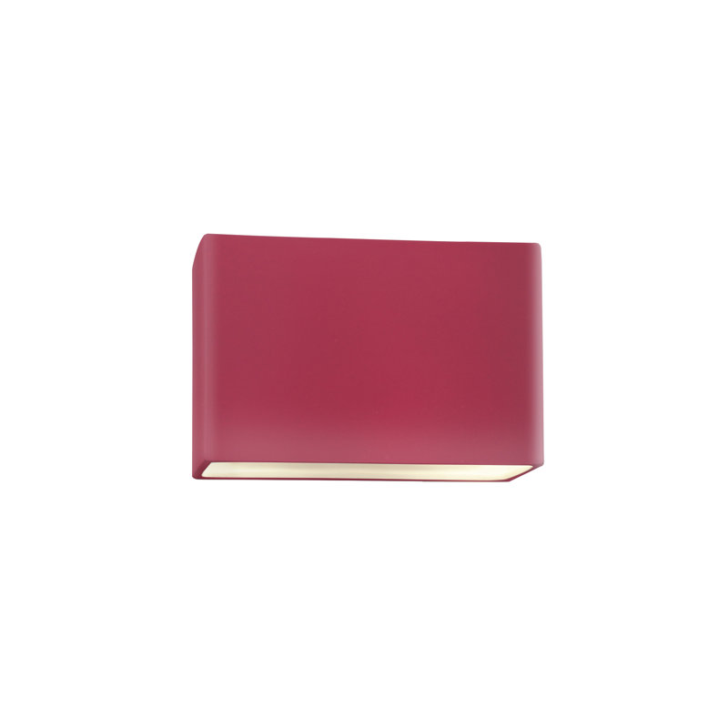 Bergen Beach Ceramic Wall Light, Cerise, 6" H x 10" W x 4" D, Incandescent