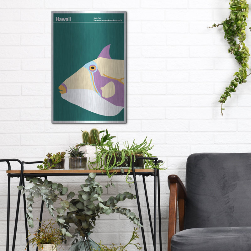 Collection d'art mural en métal «State Posters Hi» par Winston Porter, H 16 po x l 12 po
