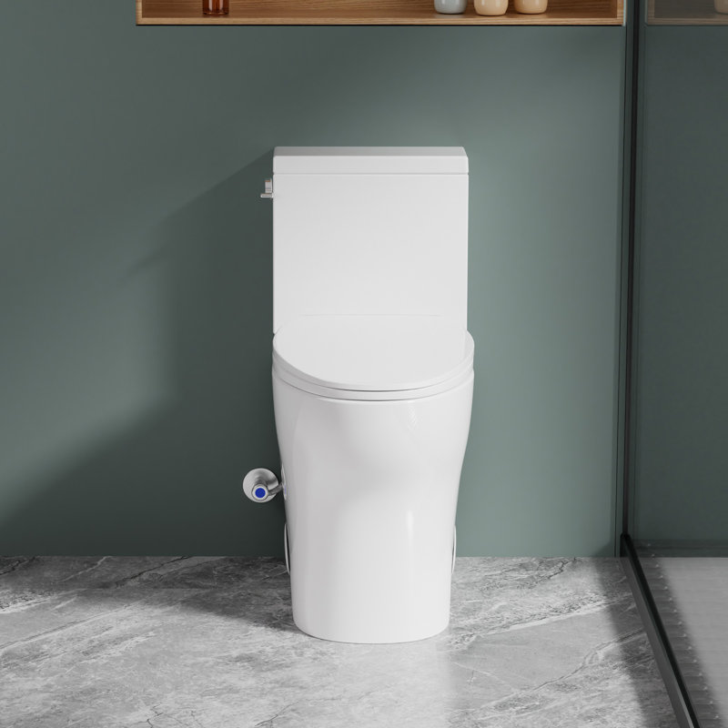 Toilette 2 pièces de 17 po de hauteur avec chasse d'eau 1,28 GPF Tornado allongée avec siège à fermeture en douceur