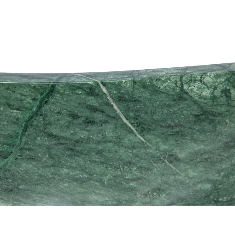 Lavabo de salle de bain vasque rectangulaire en marbre vert foncé 14,75 po Eden Bath
