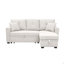 Canapé modulaire 76,5 po en mélange de lin avec lit escamotable et rangement pour chaise longue-134010157-134010159