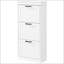 Armoire à chaussures étroite HOMcom avec 3 tiroirs rabattables et tablettes réglables pour 15 paires de chaussures