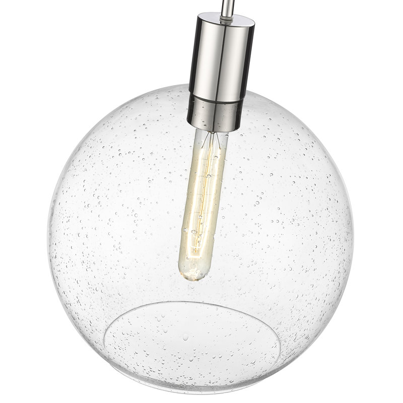 Luminaire suspendu 1 lumière Margo, Nickel poli