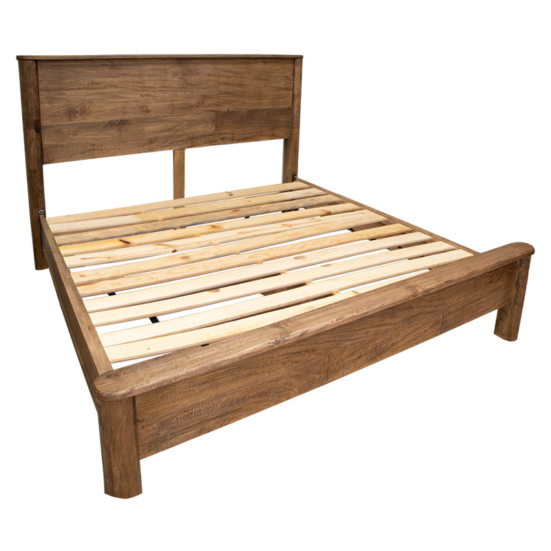 Lit plateforme en bois massif Quinn, Grand