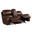 Fauteuil inclinable avec dossier rembourré - siège de rangement brun et central en similicuir
