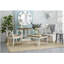 Console 32 po x 12 po x 32 po Classic Vintage White Wash avec plateau en bois brun